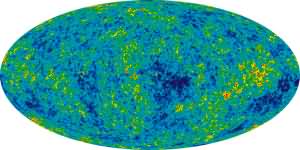 Evrenin 13,77 Milyar yıl önceki sıcaklık dalgalanmalarının resmi olan Mikro Dalga Kozmik Fon Işıması